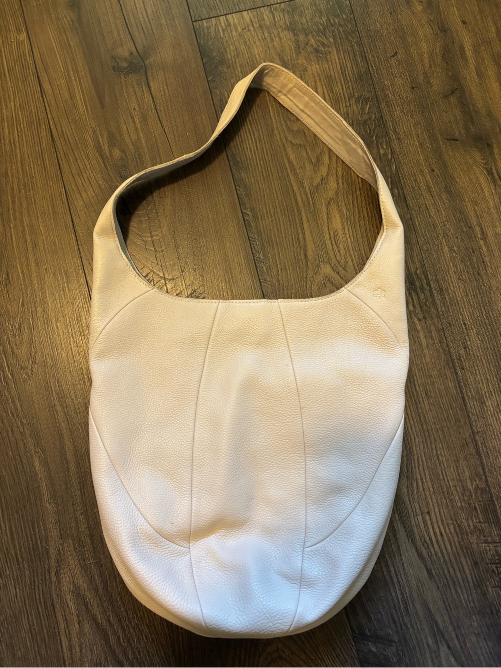 The Sak Cream Leather Shoulder Hobo Bag